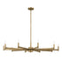 Kichler Erzo Chandelier 10 Light in Natural Brass Finish Model: 52613NBR
