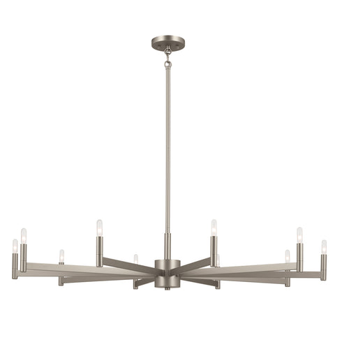 Kichler Erzo Chandelier 10 Light in Natural Brass Finish Model: 52613NBR