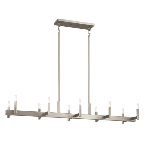 Kichler Erzo Linear Chandelier 10 Light in Black Finish Model: 52614BK