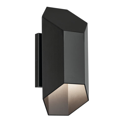 Kichler Estella Outdoor Wall 1 Light LED in Black Finish Model: 49607BKLED