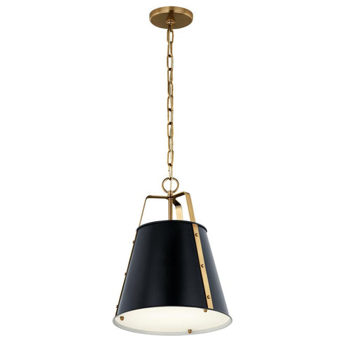Kichler Etcher Pendant 1 Light in Black Finish Model: 52710BK