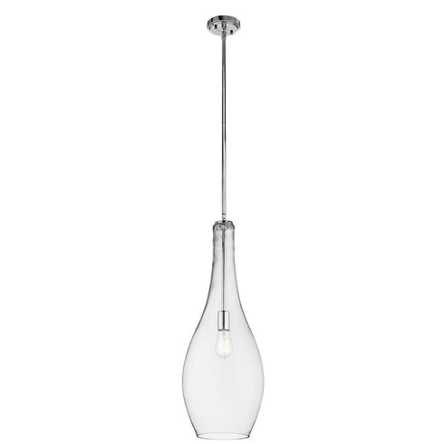 Kichler Everly 1 Light Pendant Model: 42475CHCLR