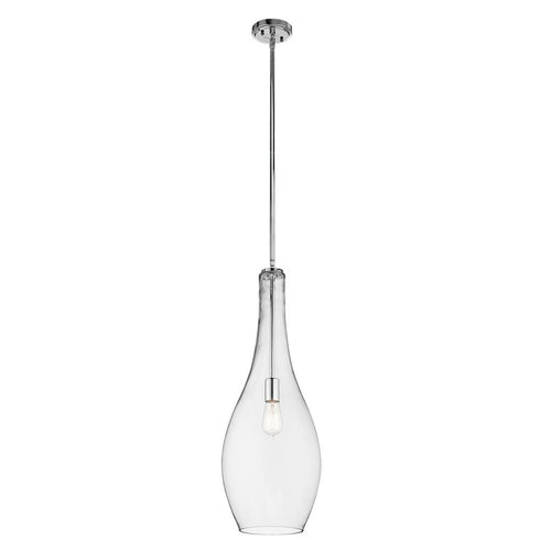 Kichler Everly Pendant 1 Light in Chrome Finish Model: 42475CHCLR