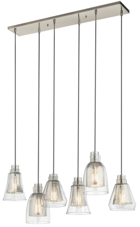 Kichler Evie 6 Light Linear Chandelier Model: 43628NI