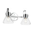 Kichler Farum 19.25 Inch 2 Light Vanity Light with Clear Glass in Black Model: 55154BKCLR