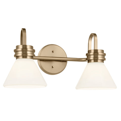 Kichler Farum 19.25 Inch 2 Light Vanity With Opal Model: 55154CH