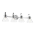 Kichler Farum 34 Inch 4 Light Vanity Light with Clear Glass in Black Model: 55156BKCLR