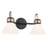 Kichler Farum Bath 2 Light in Black Finish Model: 55154BK