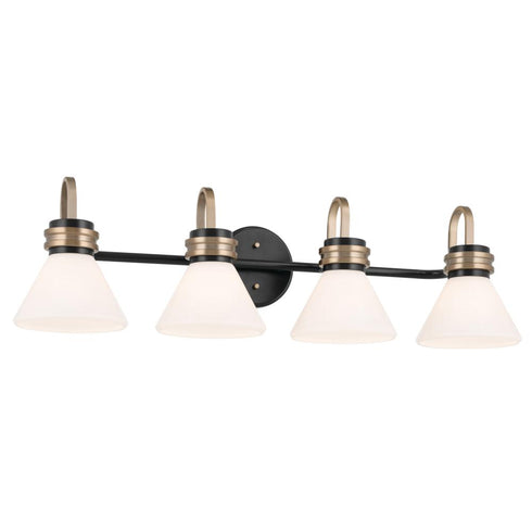 Kichler Farum Bath 4 Light in Black Finish Model: 55156BK