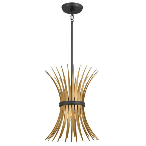 Kichler Felicity 12.5 Inch 1 Light Pendant Black Model: 52460BK