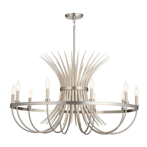 Kichler Felicity 37 Inch 9 Light Chandelier Brushed Model: 52459NI
