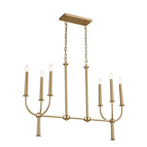 Kichler Florence 6 Light Linear Chandelier Model: 52495BNB