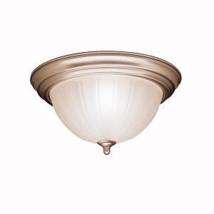 Kichler Flush Mount 2 Light in Brushed Nickel Finish Model: 8654NI