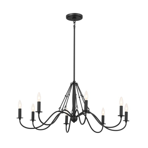 Kichler Freesia 38 Inch 8 Light Chandelier Textured Model: 52456BKT