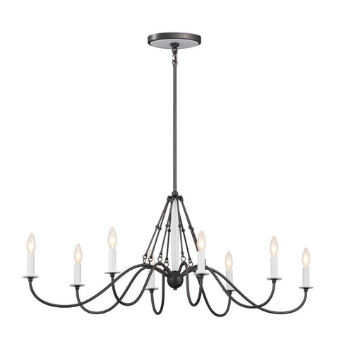 Kichler Freesia 44 Inch 8 Light Oval Chandelier Anvil Model: 52457AVI