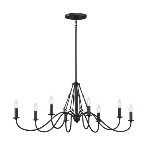 Kichler Freesia 44 Inch 8 Light Oval Chandelier Model: 52457BKT