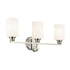 Kichler Gioe 24.25 Inch 3 Light Vanity Light with Opal Glass in Black Model: 55226BK