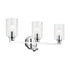 Kichler Gioe 24.25 Inch 3 Light Vanity Light with Opal Glass in Black Model: 55226BK
