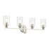 Kichler Gioe 32.25 Inch 4 Light Vanity Light with Opal Glass in Black Model: 55227BK