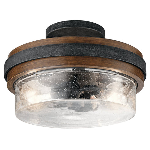 Kichler Grand Bank 2 Light Semi Flush Model: 44100AUB