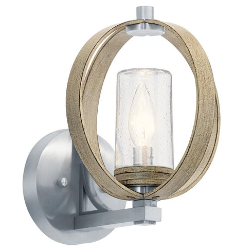 Kichler Grand Bank Outdoor Wall 1 Light in Distressed Antique Gray Finish Model: 59065DAG