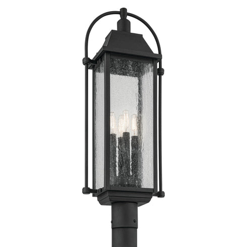 Kichler Harbor Row Outdoor Post Light 4 Light in Textured Black Finish Model: 49717BKT