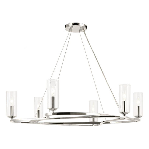 Kichler Harpin Chandelier Medium 6 Light in Black Finish Model: 52771BK