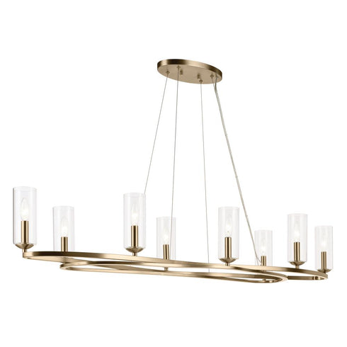 Kichler Harpin Oval Chandelier 8 Light in Black Finish Model: 52772BK