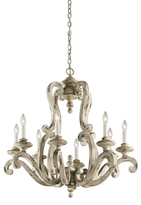 Kichler Hayman Bay 8 Light Chandelier Model: 43265DAW