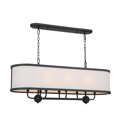 Kichler Heddle 42.5 Inch 8 Light Linear Chandelier Model: 52467BKT