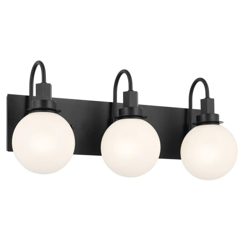 Kichler Hex Bath 3 Light in Black Finish Model: 55151BK