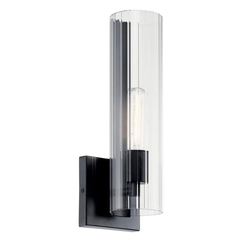 Kichler Jemsa Wall Sconce 1 Light in Black Finish Model: 55165BK