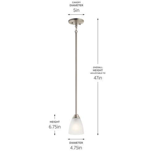 Kichler Jolie 1 Light Mini Pendant Model: 43640OZL18