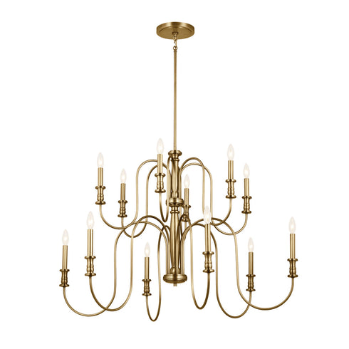 Kichler Karthe 42 Inch 12 Light Chandelier Natural Model: 52472NBR