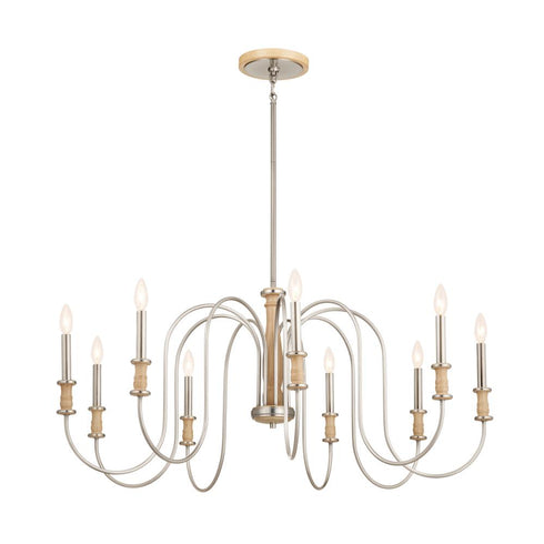 Kichler Karthe 42 Inch 9 Light Chandelier Brushed Model: 52471NI