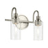 Kichler Kavi 12.5 Inch 2 Light Vanity Light with Clear Glass in Black Model: 55210BK