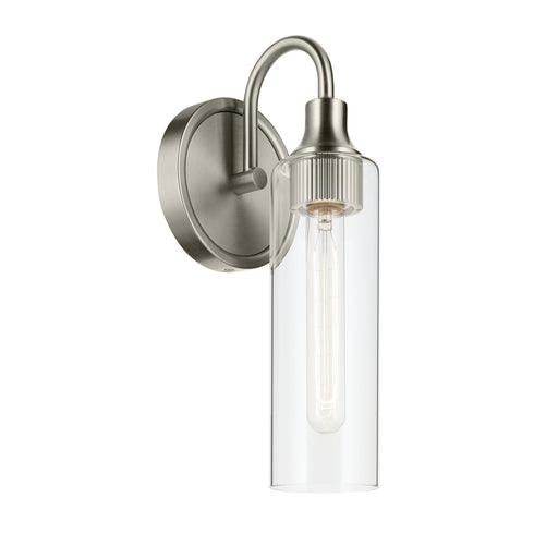 Kichler Kavi 13 Inch 1 Light Wall Sconce with Clear Glass in Black Model: 55209BK