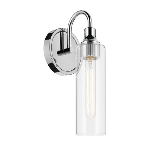 Kichler Kavi 13 Inch 1 Light Wall Sconce with Clear Glass in Black Model: 55209BK