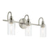 Kichler Kavi 23 Inch 3 Light Vanity Light with Clear Glass in Black Model: 55211BK