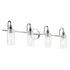 Kichler Kavi 31.5 Inch 4 Light Vanity Light with Clear Glass in Black Model: 55212BK