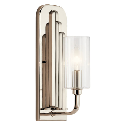 Kichler Kimrose™ 1 Light Wall Sconce With Clear Model: 52415PN