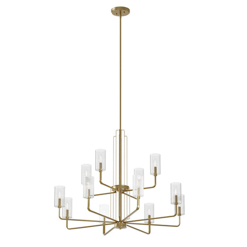 Kichler Kimrose™ 12 Light Chandelier With Clear Model: 52412BNB