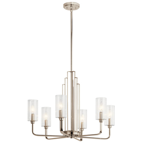 Kichler Kimrose™ 6 Light Chandelier With Clear Model: 52411PN