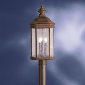 Kichler Kirkwood 3 Light Outdoor Post Mt Model: 9918BK
