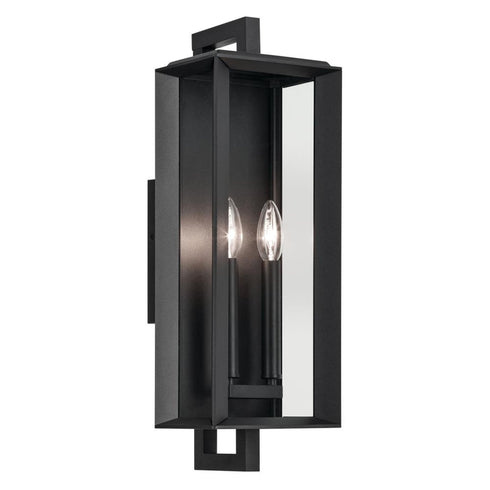 Kichler Kroft Outdoor Wall 2 Light in Black Textured Finish Model: 59132BKT