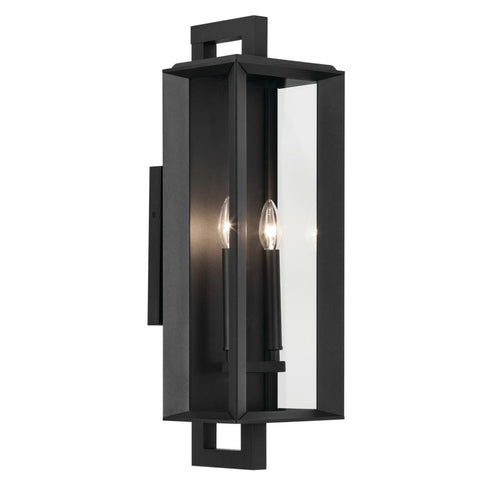 Kichler Kroft Outdoor Wall 2 Light in Black Textured Finish Model: 59133BKT