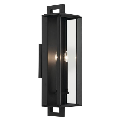 Kichler Kroft Outdoor Wall 2 Light in Black Textured Finish Model: 59134BKT