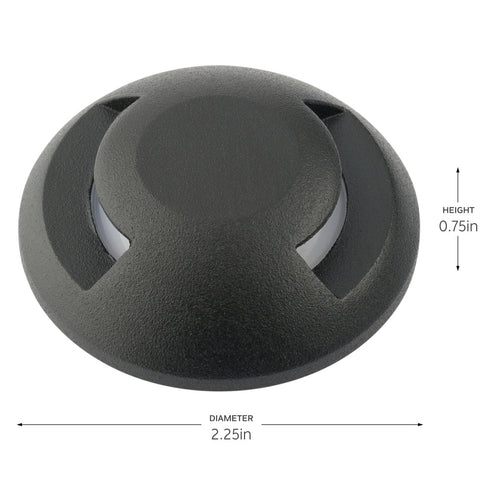Kichler Landscape LED Mini All Purpose 2Way Top Acc in Black Brass Finish Model: 16144BKB