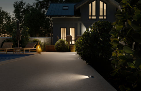 Kichler Landscape LED Mini All Purpose Square Accessory in Black Brass Finish Model: 16147BKB