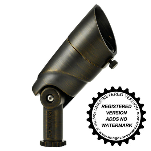 Kichler Landscape LED SM ACCENT 35DEG FL ADJSTBLE LM in Centennial Brass Finish Model: 16016CBR30